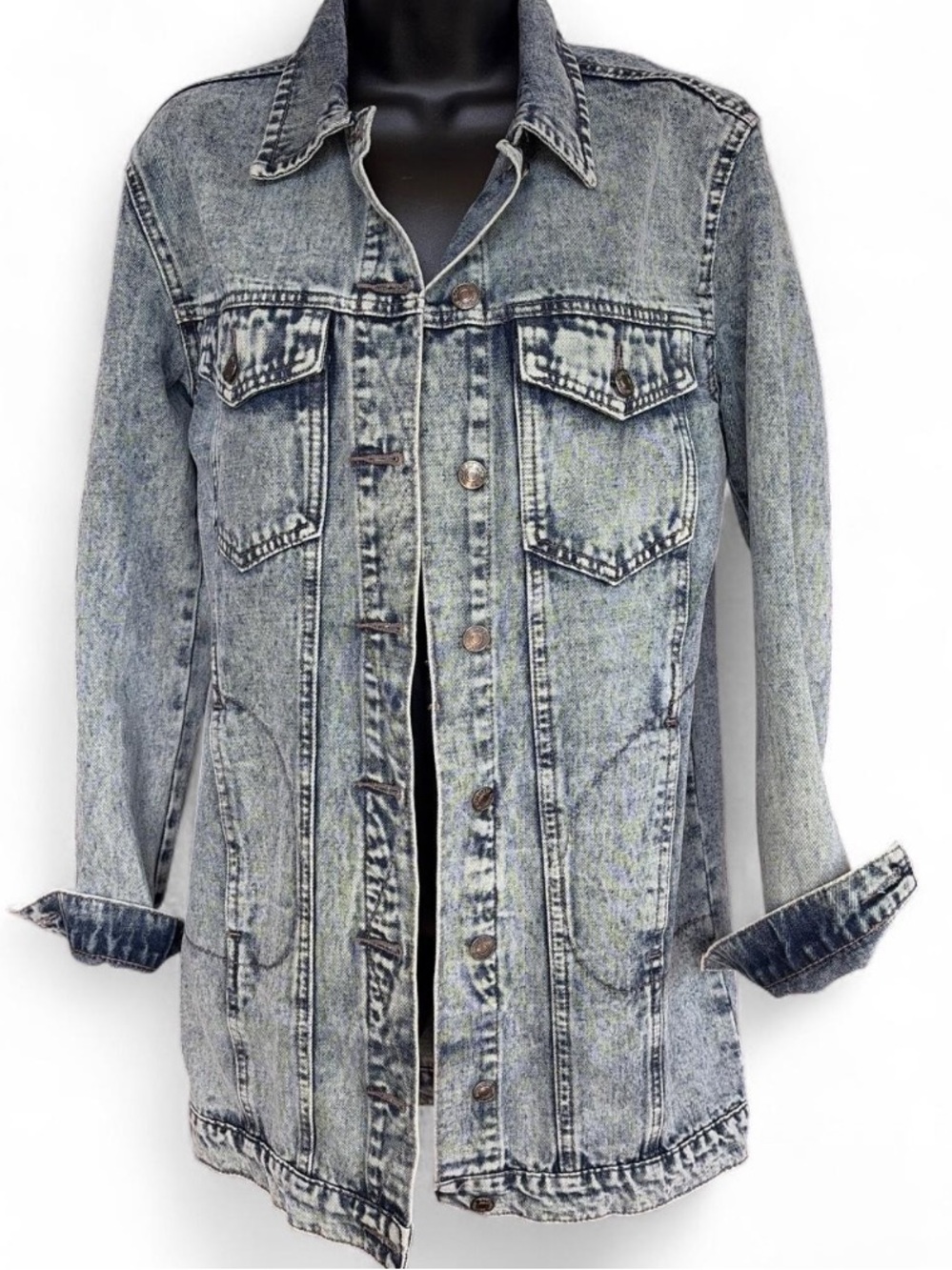 Classic Light Wash Denim Jacket - Women's Casual Coat
